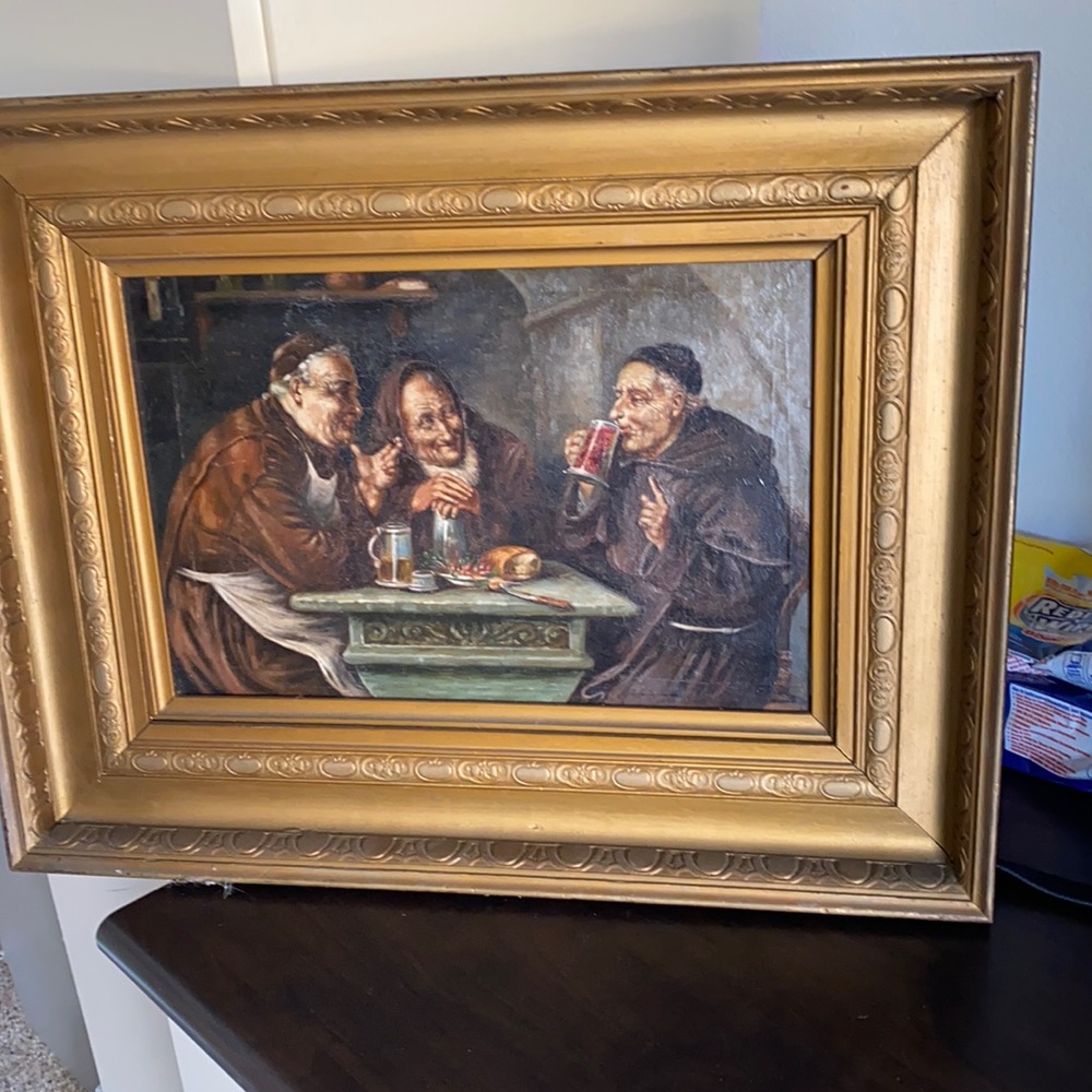 Wine drinker art piece